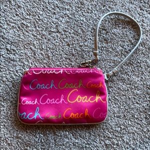 Pink Coach Wristlet